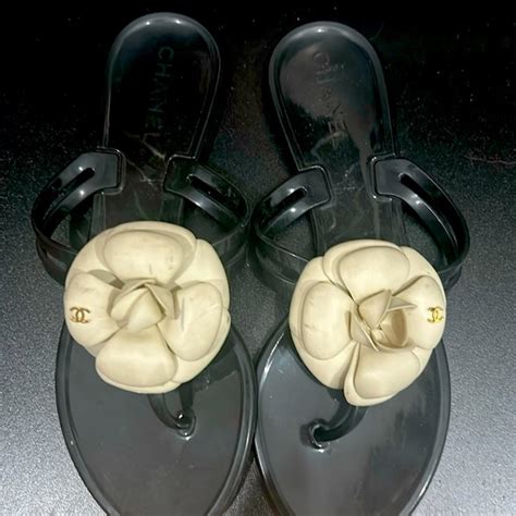 chanel flip flops jelly|authentic chanel sandals.